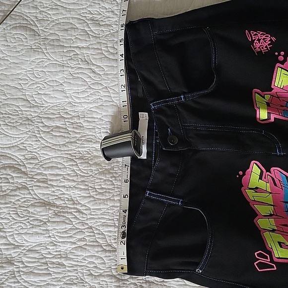 Bershka Men's Black Graffiti Jeans- Size 32 - Picture 8 of 12